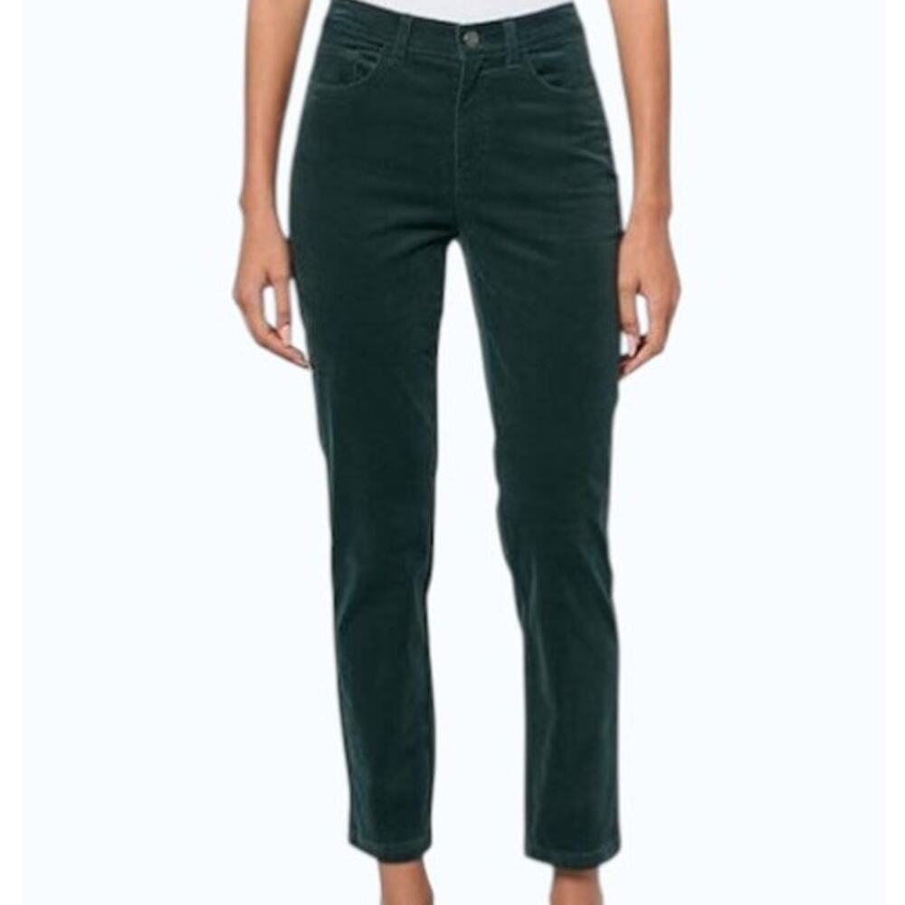 Brooks Brothers Women's Size 12 Green 5-Pocket Stretch Corduroy Pant Mid-Rise